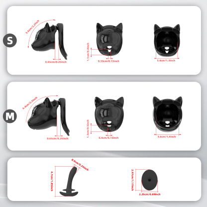 Puppy Head Chastity Cage Set with Underwear & Plug – GSD Series BDSM Restraint Kit