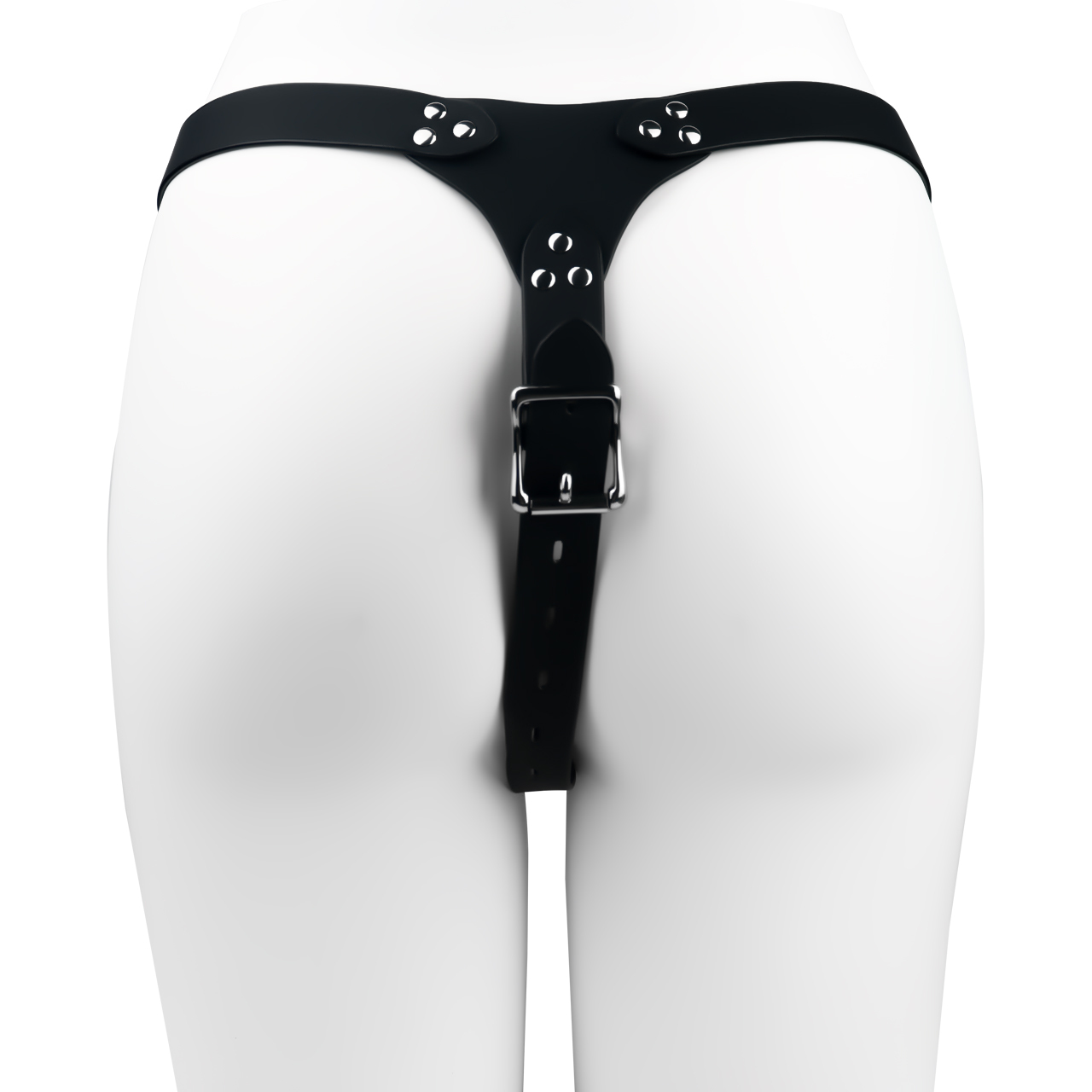 Iridescent Shell Belted Chastity Lock – Adjustable Strap, Unique Rainbow Finish & Secure Fit