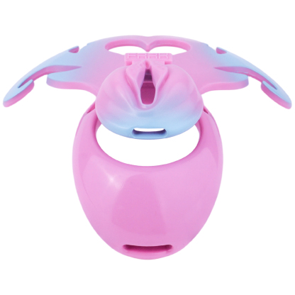 Succubus  Chastity Lock – Devil Wing Resin Cage with Strap Design