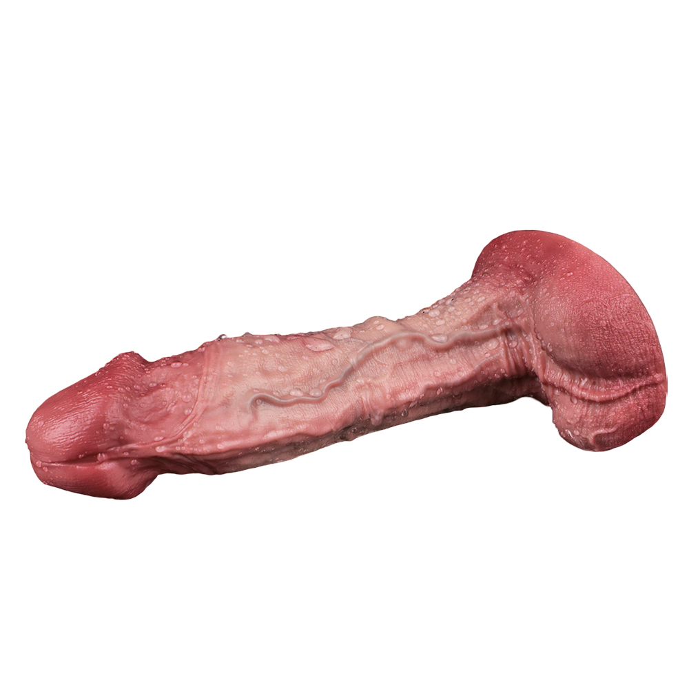 OS-ADL5062-Realistic Dual-Layer Firmness Skin-Tone Silicone Dildo