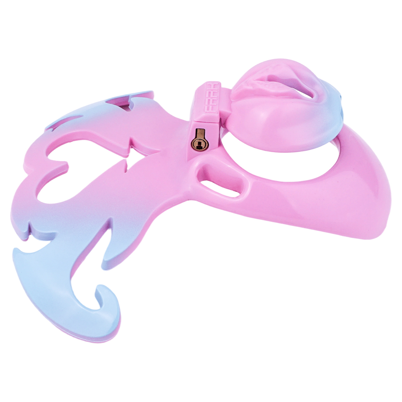 Succubus  Chastity Lock – Devil Wing Resin Cage with Strap Design