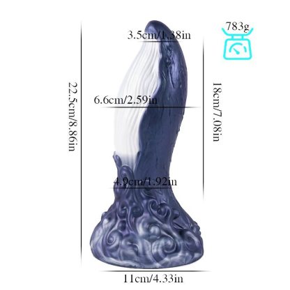 Whale-Inspired Fantasy Silicone Dildo