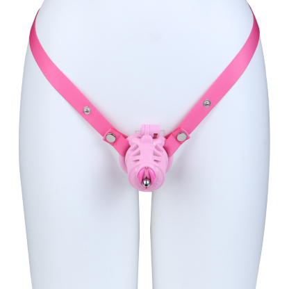 Belted Chastity Lock with Drain Tube – Adjustable Strap System, Secure & Extended Wear Design