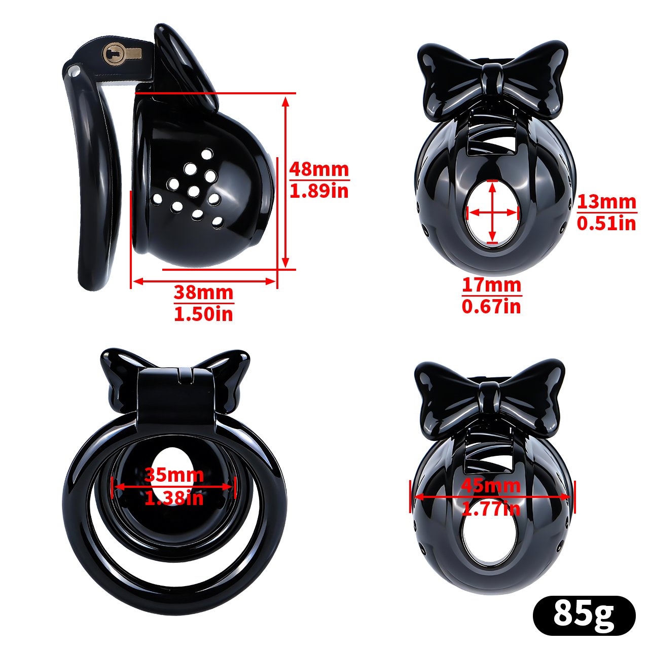 Bow Resin Chastity Lock
