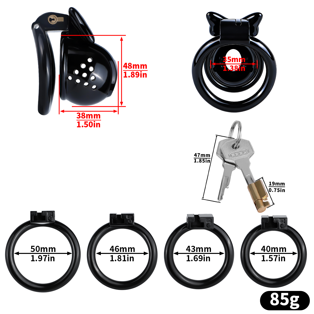 Bow Resin Chastity Lock