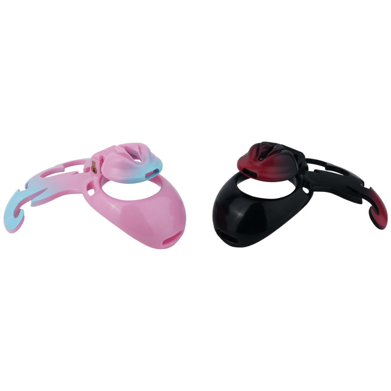Succubus  Chastity Lock – Devil Wing Resin Cage with Strap Design