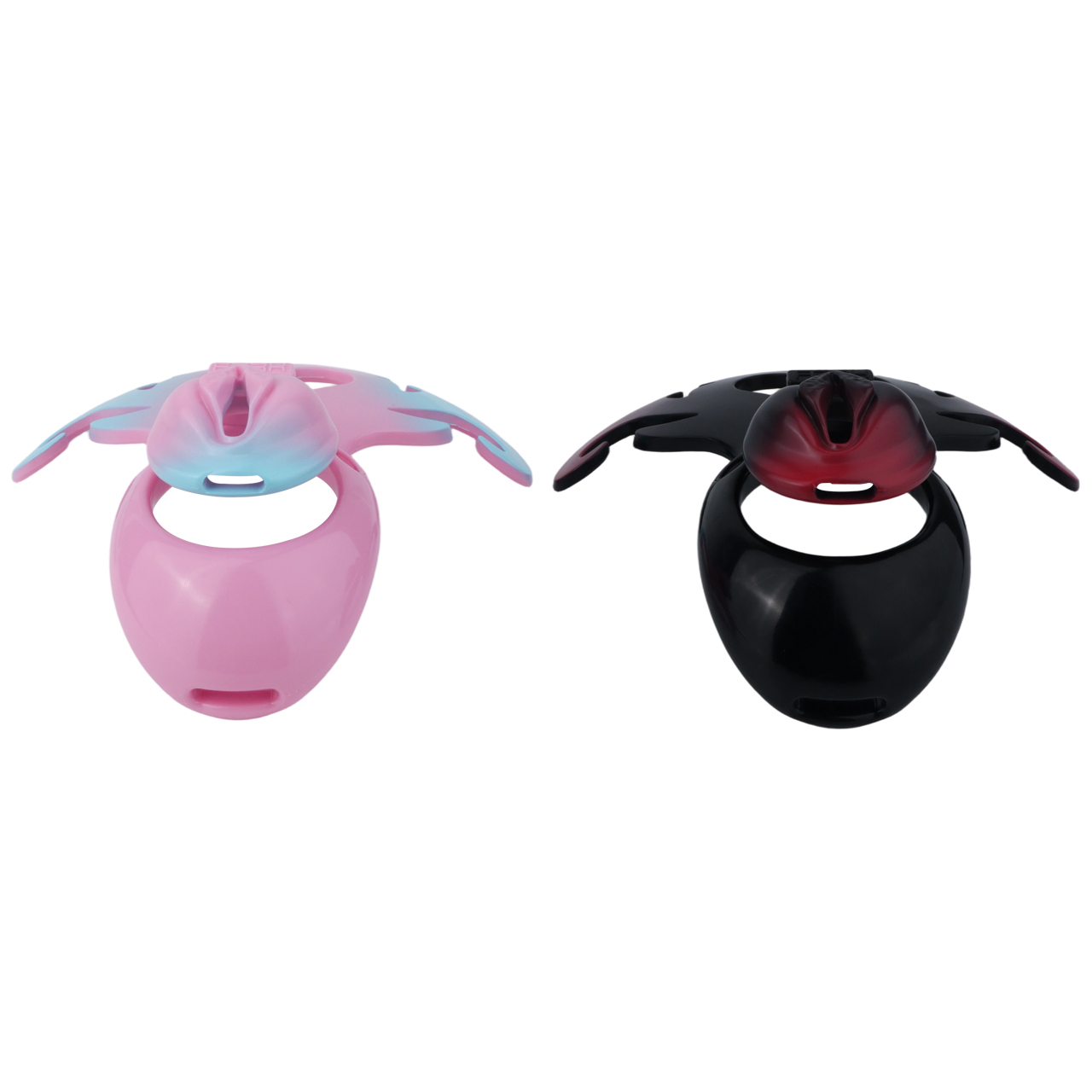 Succubus  Chastity Lock – Devil Wing Resin Cage with Strap Design