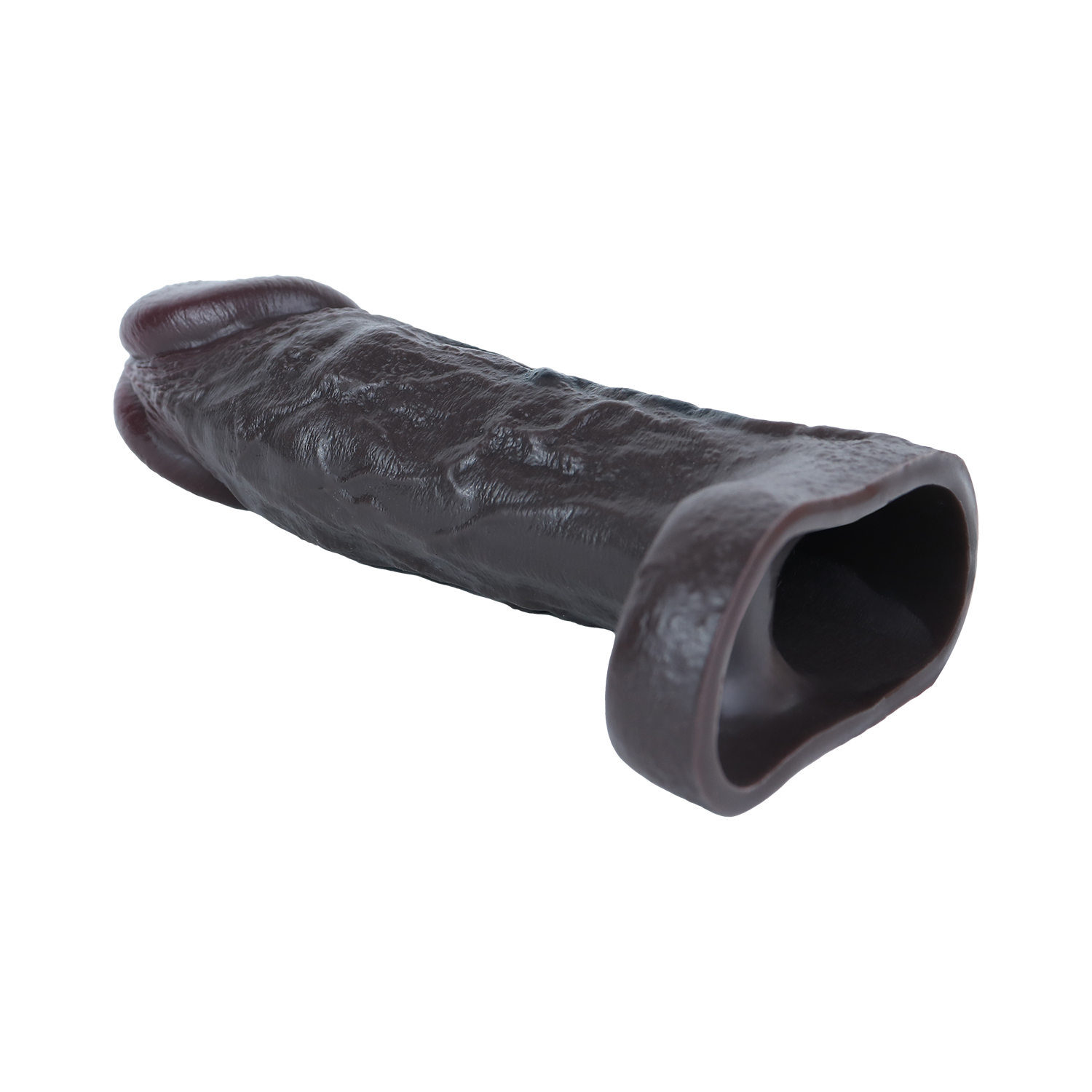 Realistic Textured Hollow Dildo Sleeve – Premium Silicone Wearable Extender for Couples