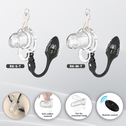 Soft Chastity Cage with Optional Remote Vibrating Plug