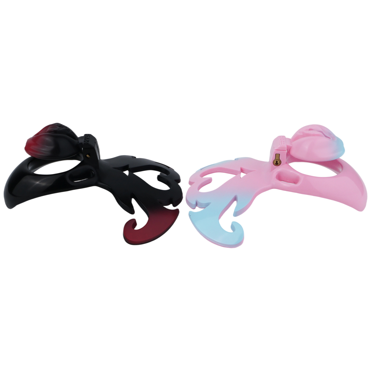Succubus  Chastity Lock – Devil Wing Resin Cage with Strap Design