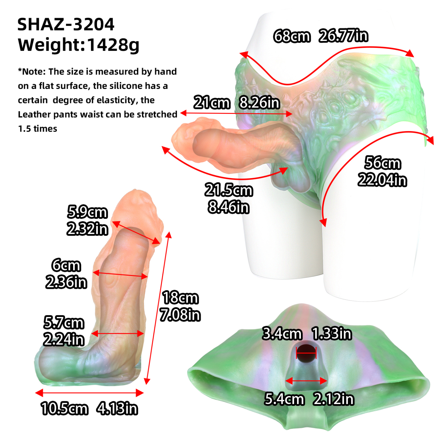 Wearable Silicone Fantasy Dildo Panties – Soft Realistic Extender & Enhancer