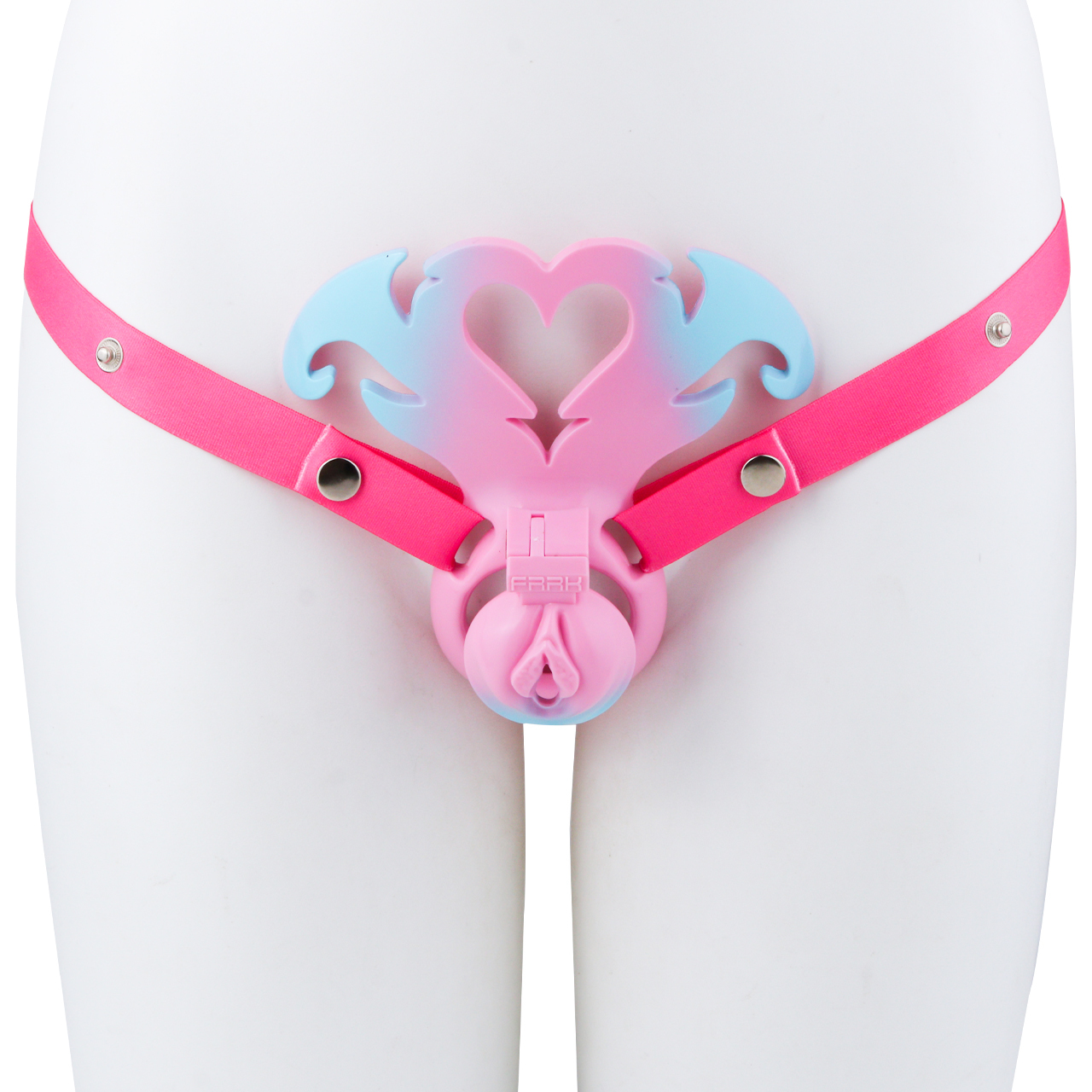 Succubus  Chastity Lock – Devil Wing Resin Cage with Strap Design