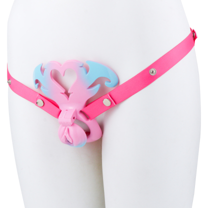 Succubus  Chastity Lock – Devil Wing Resin Cage with Strap Design