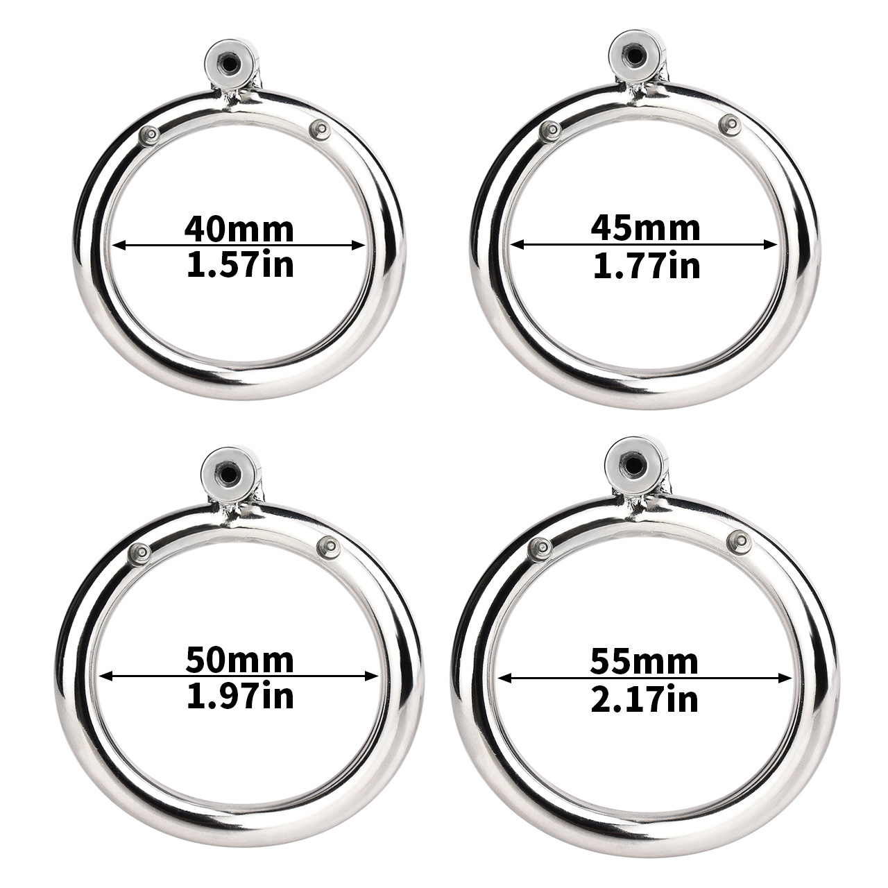 Metal Chastity Cage with Elastic Strap