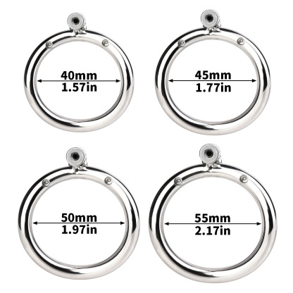 Metal Chastity Cage with Elastic Strap