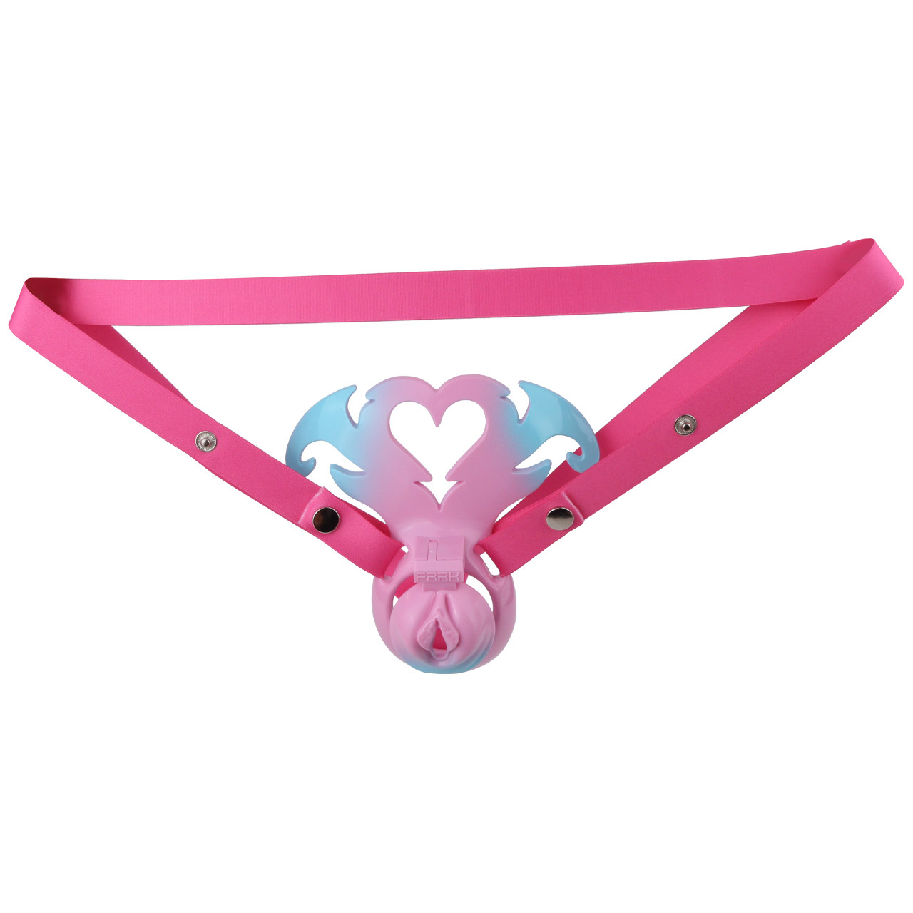 Succubus  Chastity Lock – Devil Wing Resin Cage with Strap Design