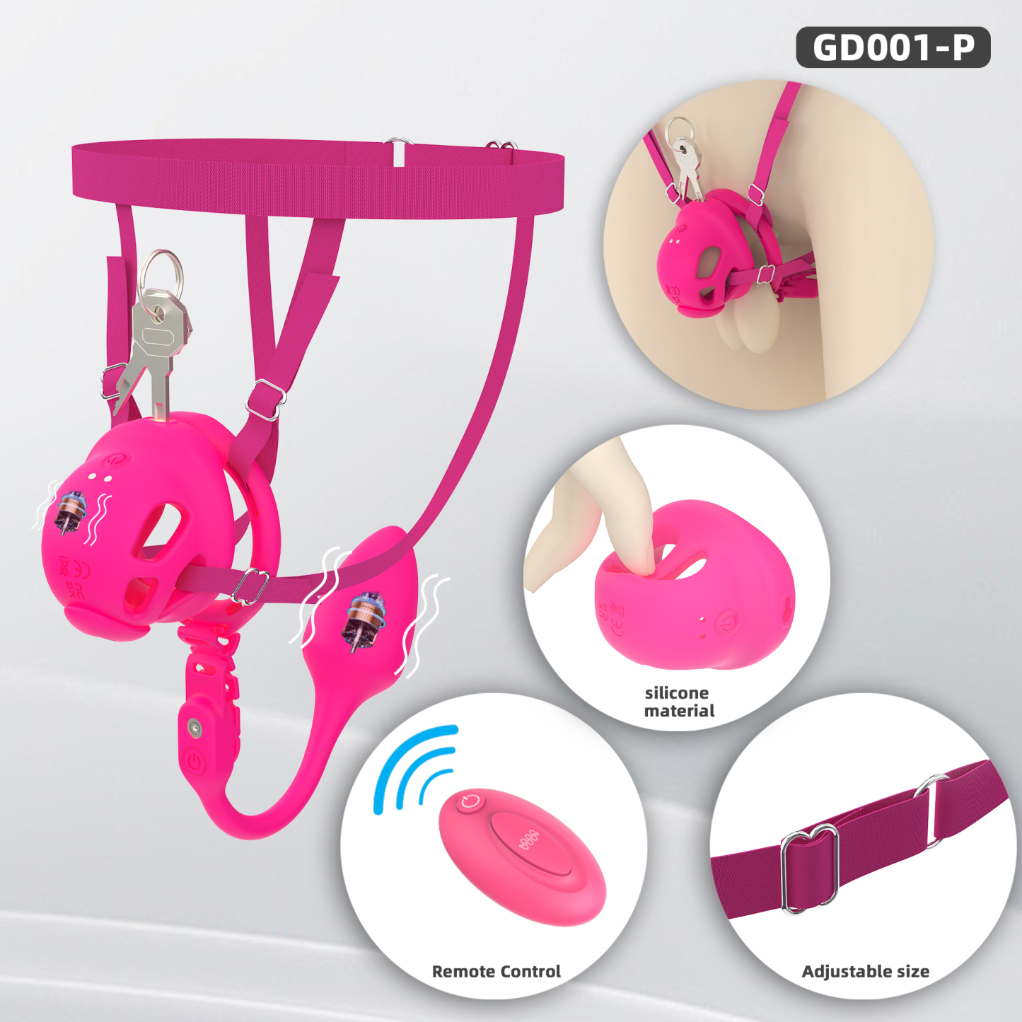 Electric Silicone Chastity Cage – Soft Locking Device for Comfortable Long Wear