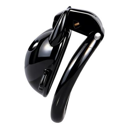 Little Devil Heart Resin Chastity Lock – Black Cute Horn Design