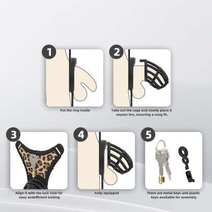 Remote Control Silicone Chastity Device with Adjustable Angle Anal Plug – Breathable Cage System (S/M/L) 