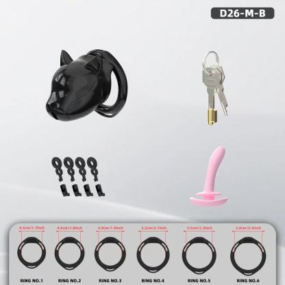 Puppy Hood Chastity Cage – Cute Dog Head Design Lightweight Resin Lock