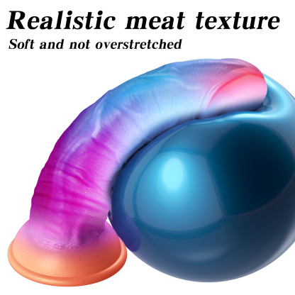 Glow-in-the-Dark Iridescent Realistic Dildo – Silicone Design