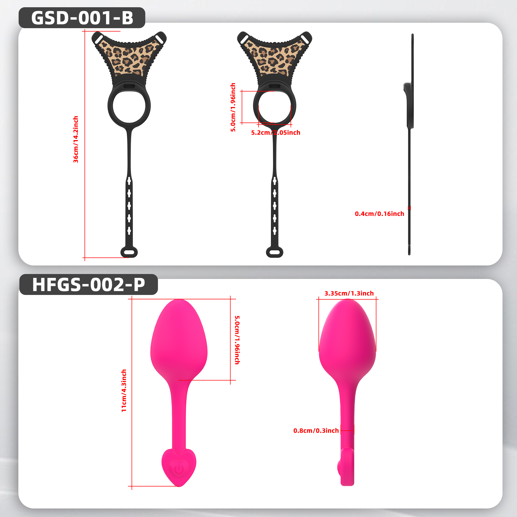 Leopard Print Wearable Chastity Cage with Remote Vibrating Plug