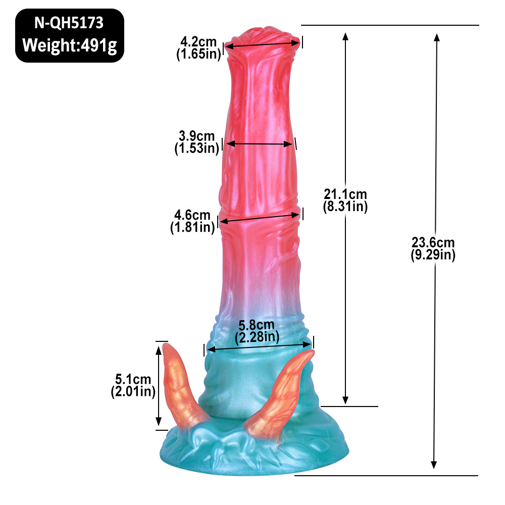 Fantasy Silicone Dildo with Gradient Color