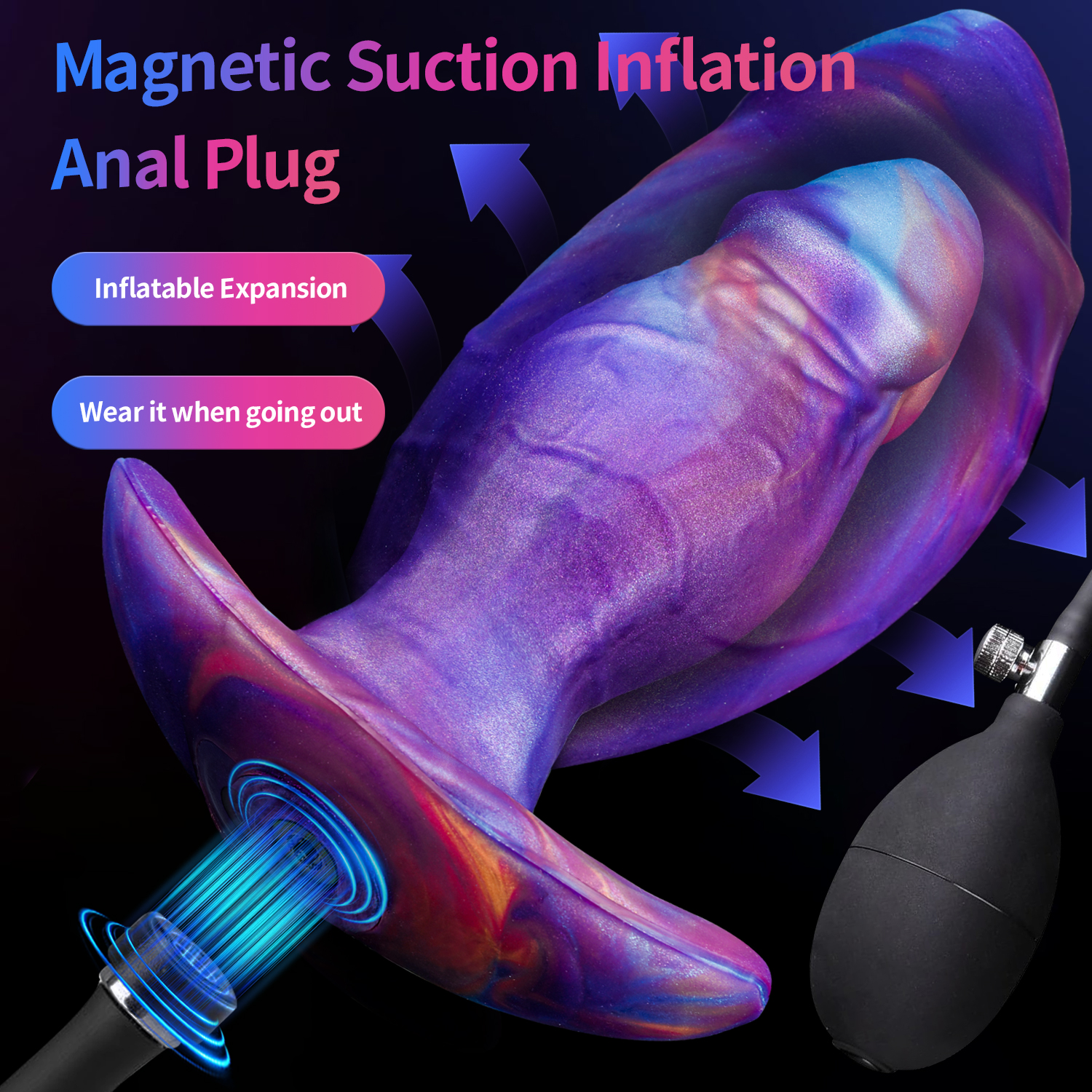 Magnetic Inflatable Anal Plug – Adjustable Expansion Toy