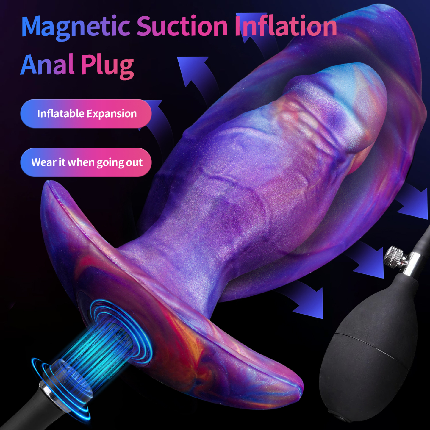 Magnetic Inflatable Anal Plug – Adjustable Expansion Toy