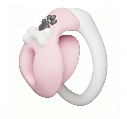 Cute Paw Print Chastity Cage for Men