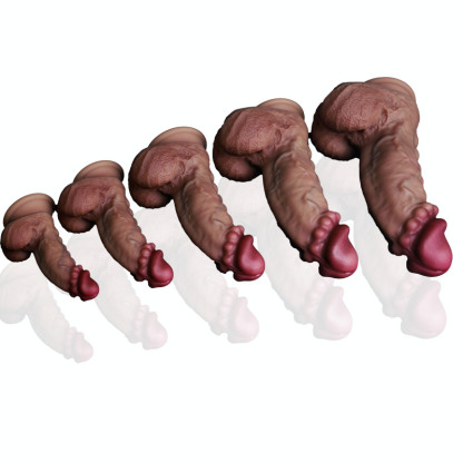 Realistic Beaded Silicone Dildo with Textured Design & Multiple Sizes