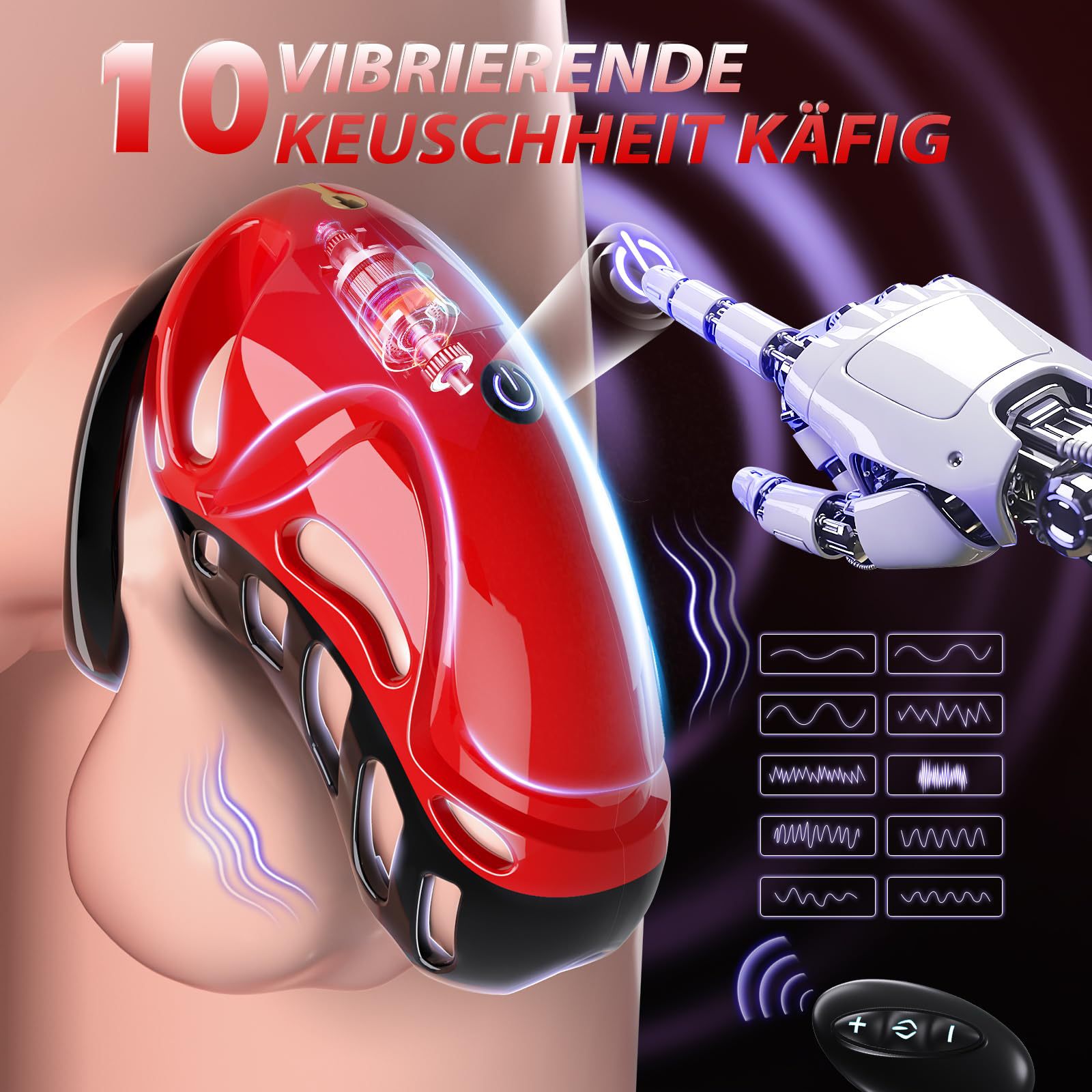 Remote Control Electro Shock Chastity Cage