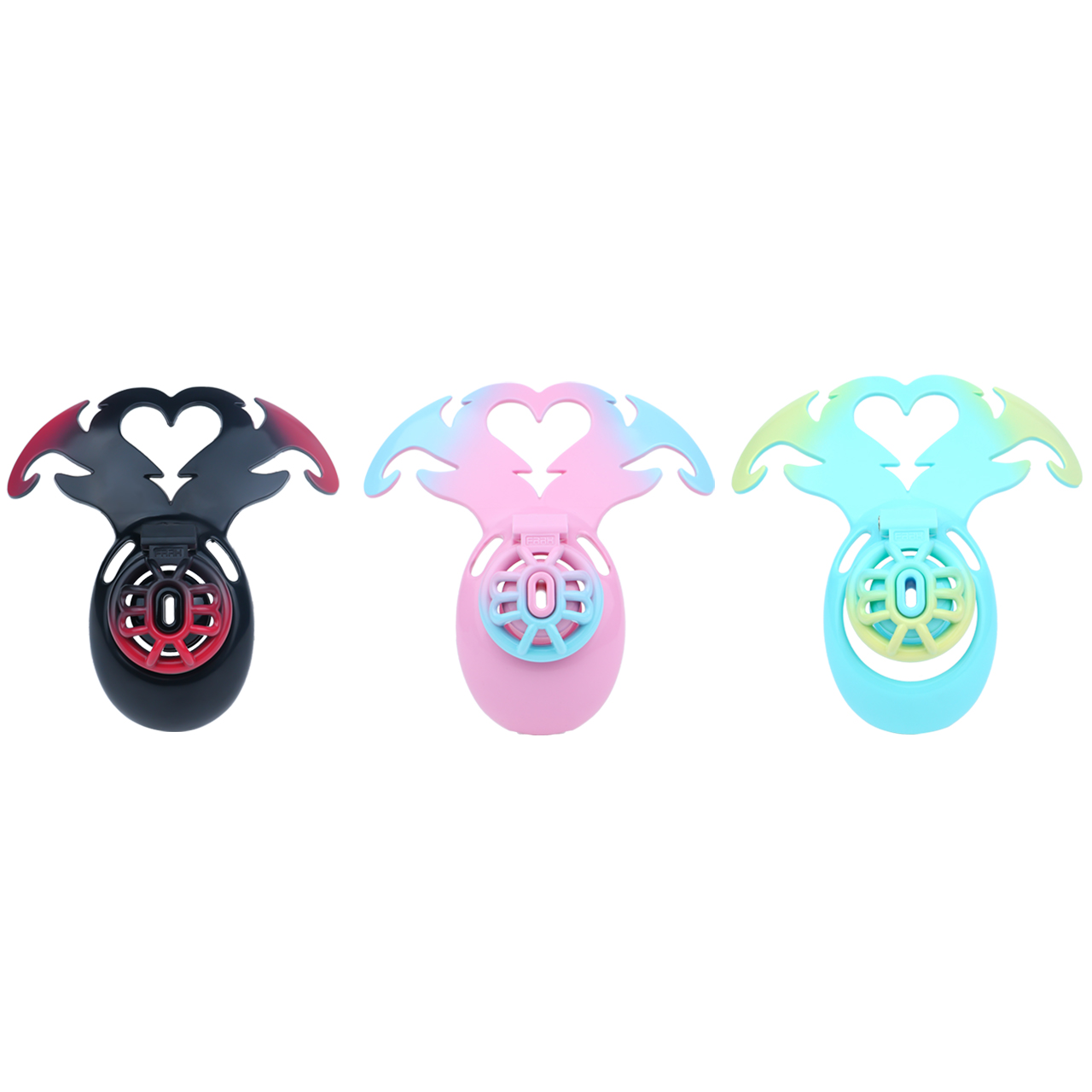 3D Printed Demon Heart Chastity Lock – Adjustable Strap, Lightweight & Unique Fantasy Design
