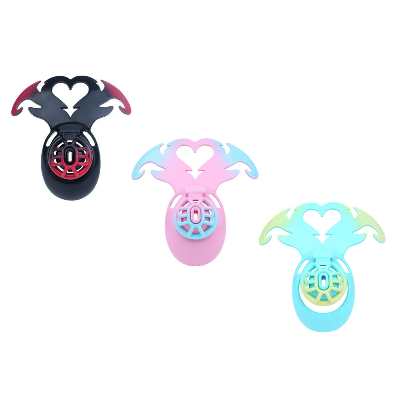 3D Printed Demon Heart Chastity Lock – Adjustable Strap, Lightweight & Unique Fantasy Design