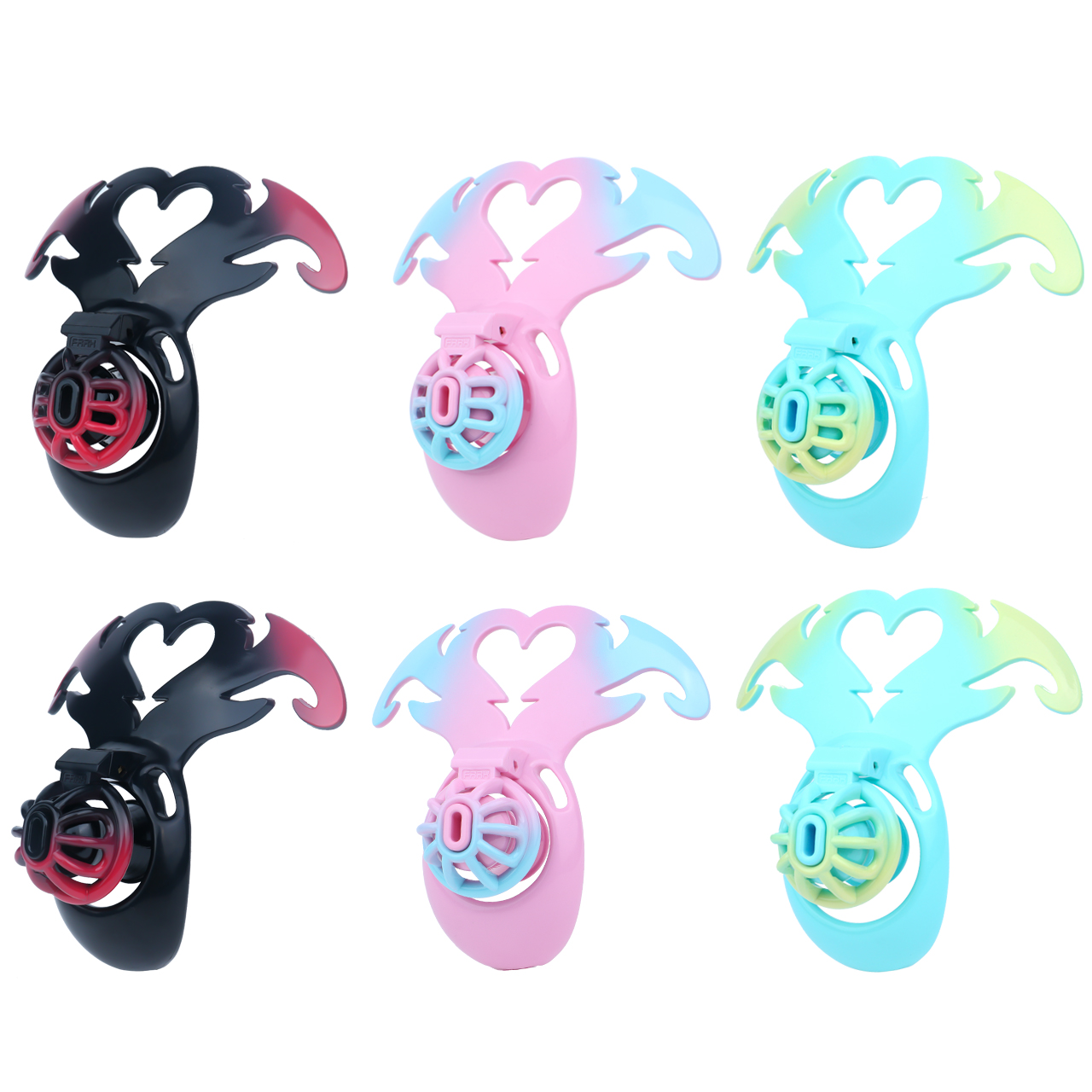 3D Printed Demon Heart Chastity Lock – Adjustable Strap, Lightweight & Unique Fantasy Design