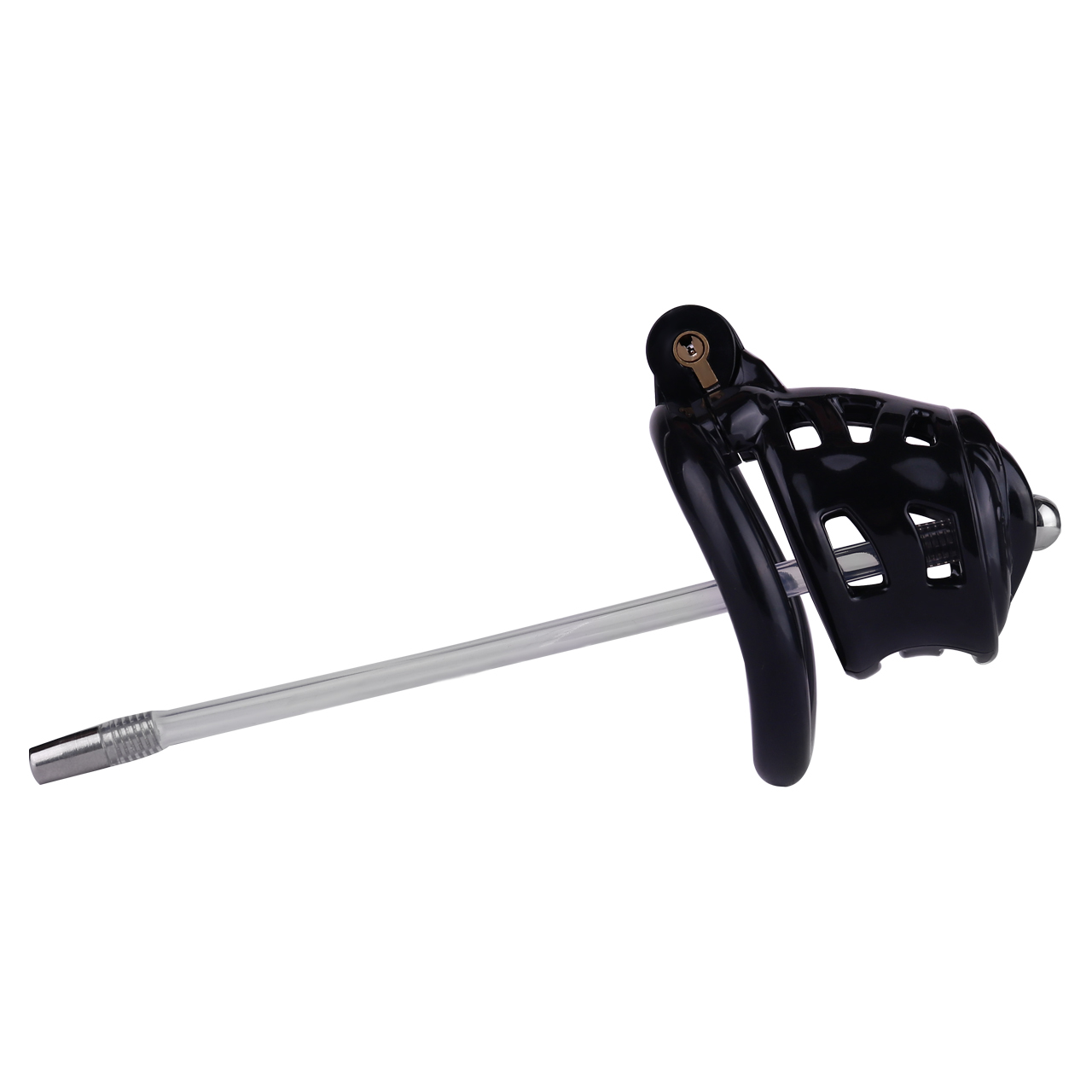 Belted Chastity Lock with Drain Tube – Adjustable Strap System, Secure & Extended Wear Design