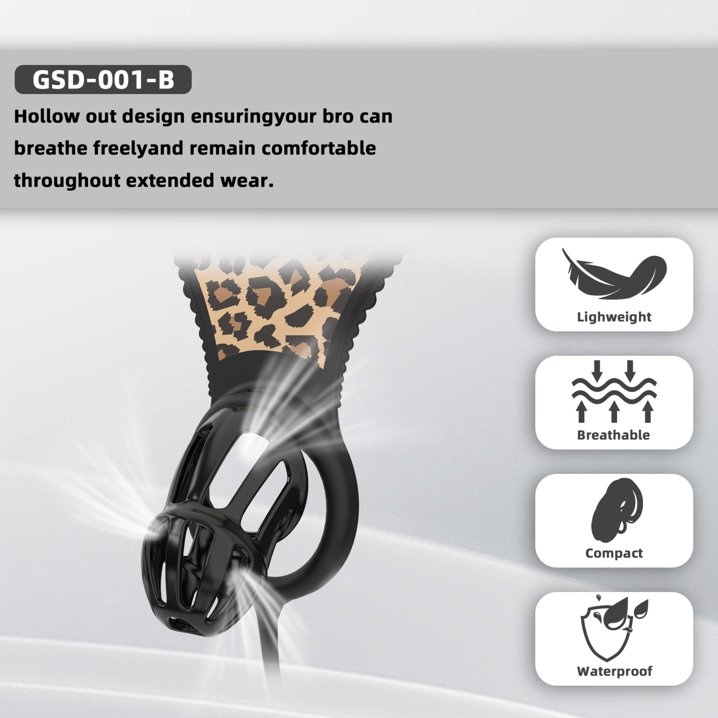 Silicone Wearable Chastity Cage with Vibrating Butt Plug & Remote Control 