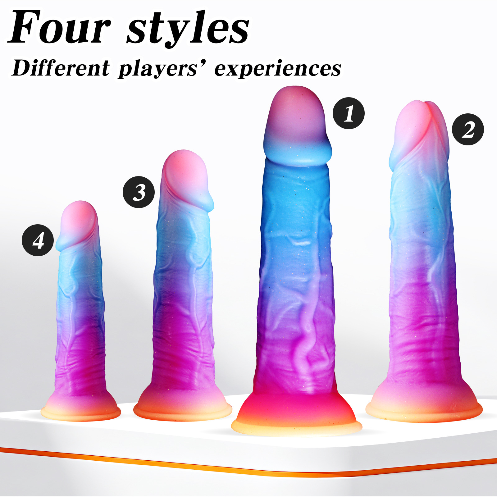 Glow-in-the-Dark Iridescent Realistic Dildo – Silicone Design