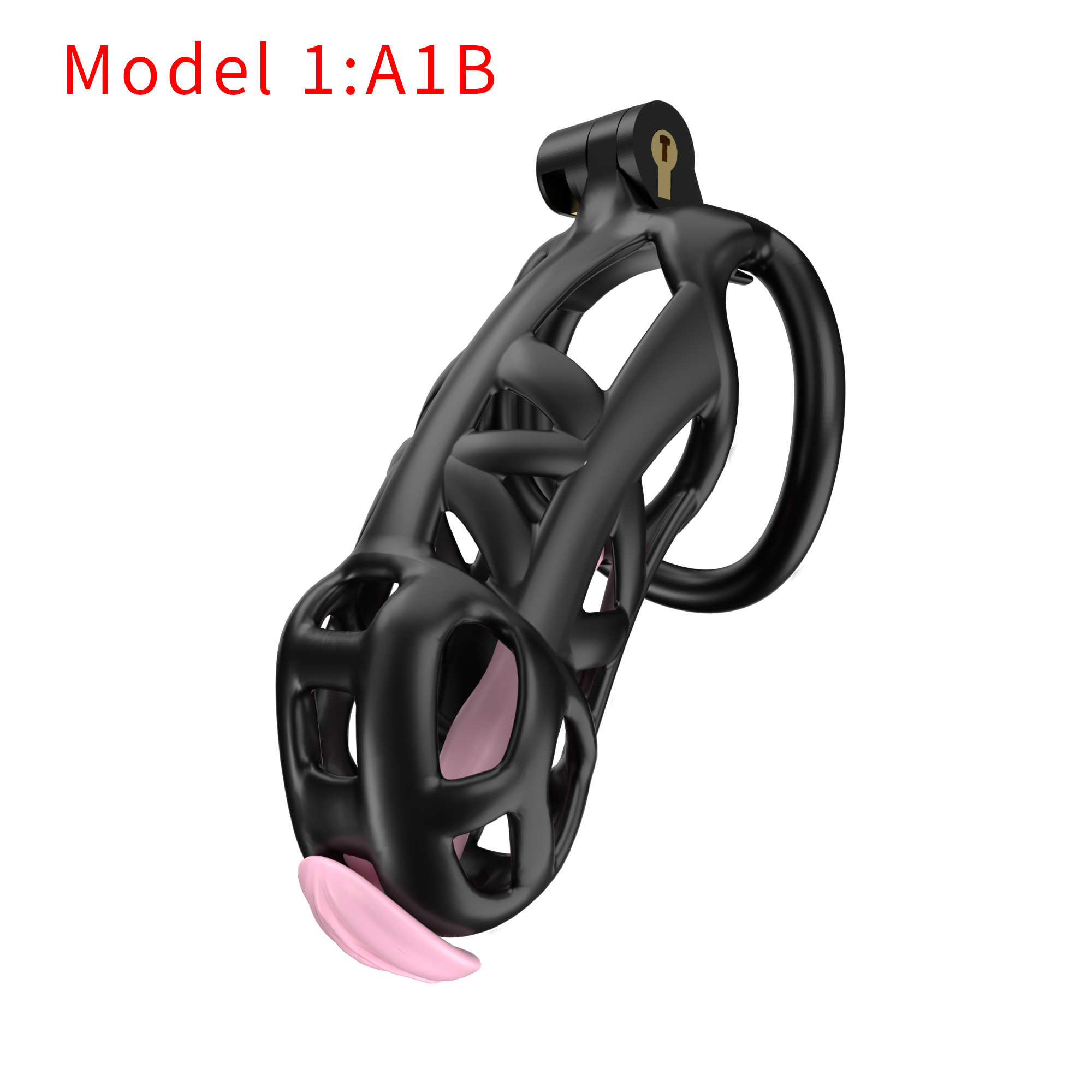 Black ABS Cobra Chastity Cage  (5 Sizes)