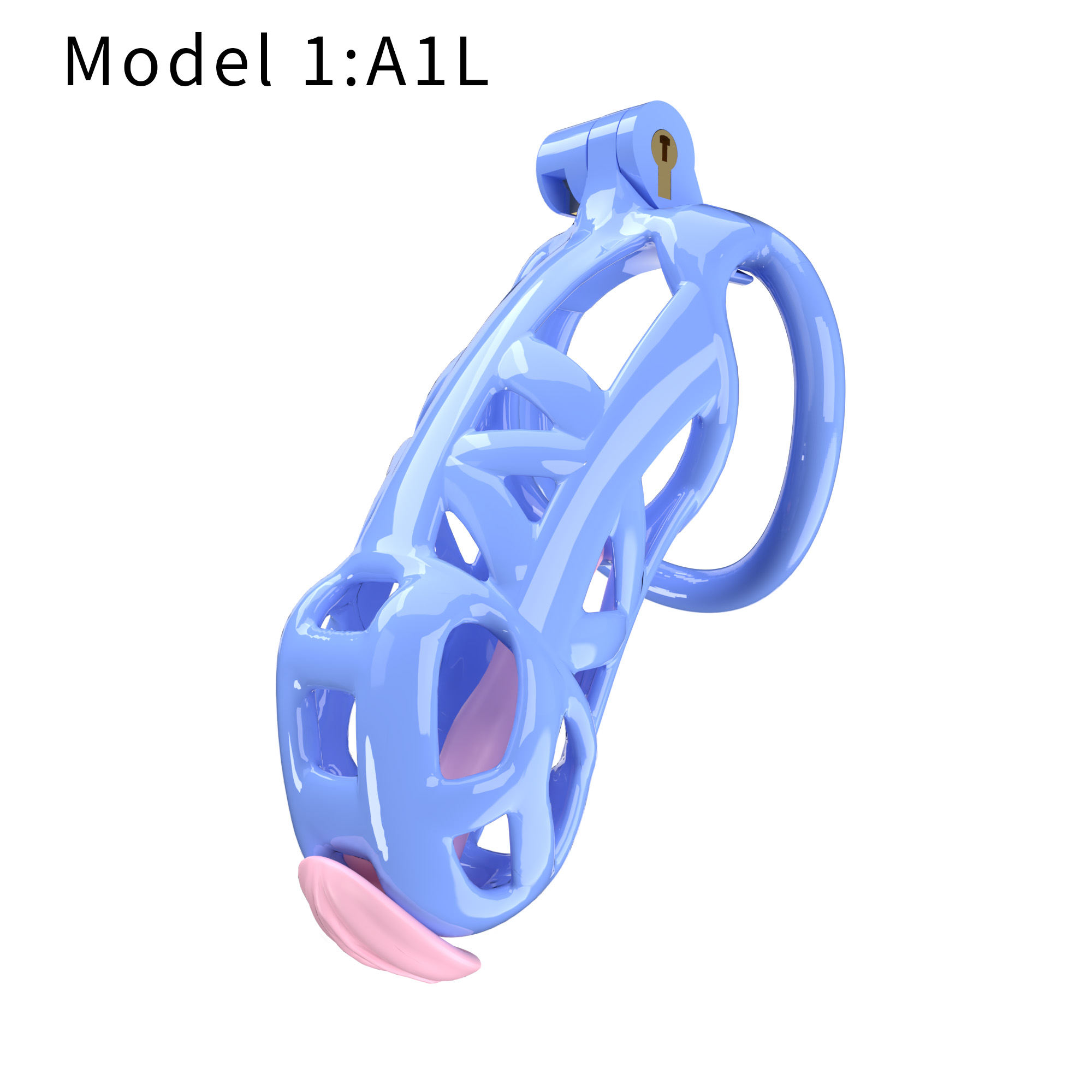 Blue ABS Cobra Chastity Cage – Male Chastity Device (5 Sizes)