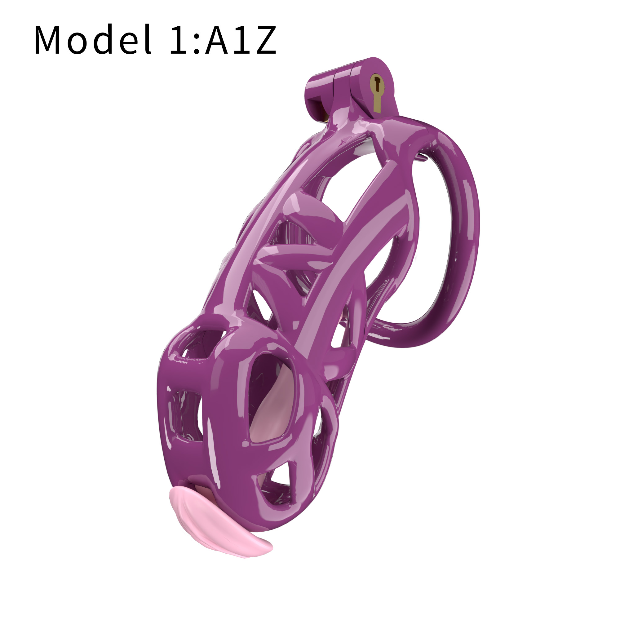 Purple ABS Cobra Chastity Cage – Male Chastity Device (5 Sizes)