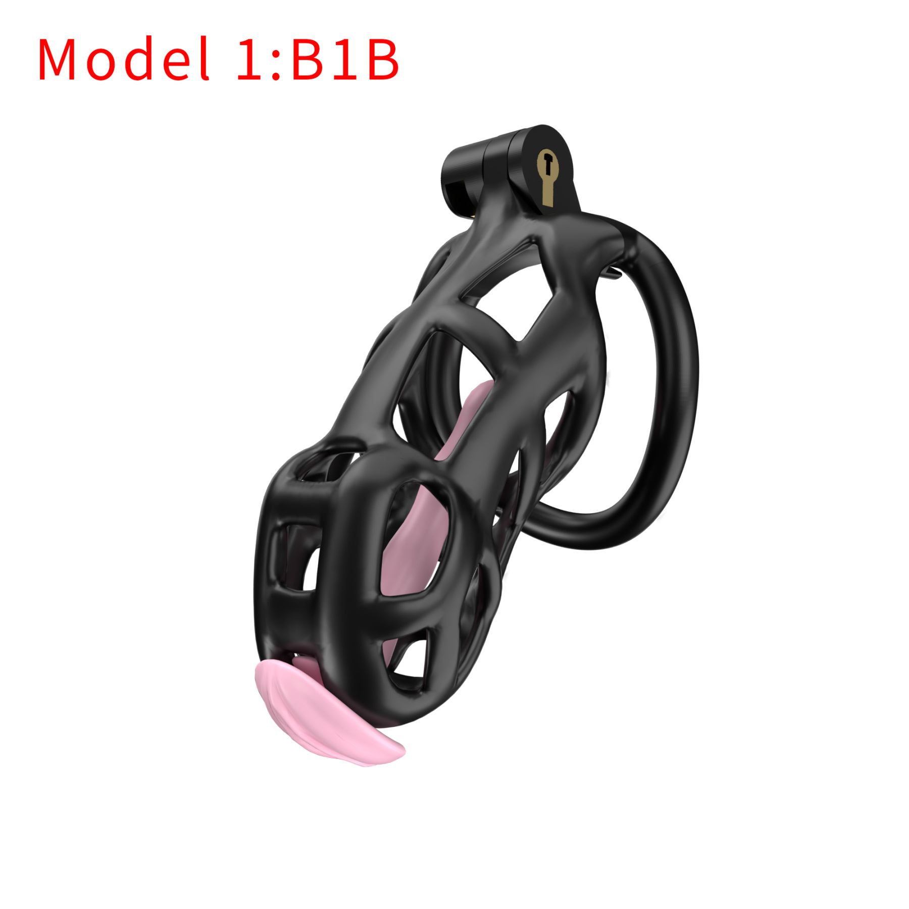 Black ABS Cobra Chastity Cage  (5 Sizes)
