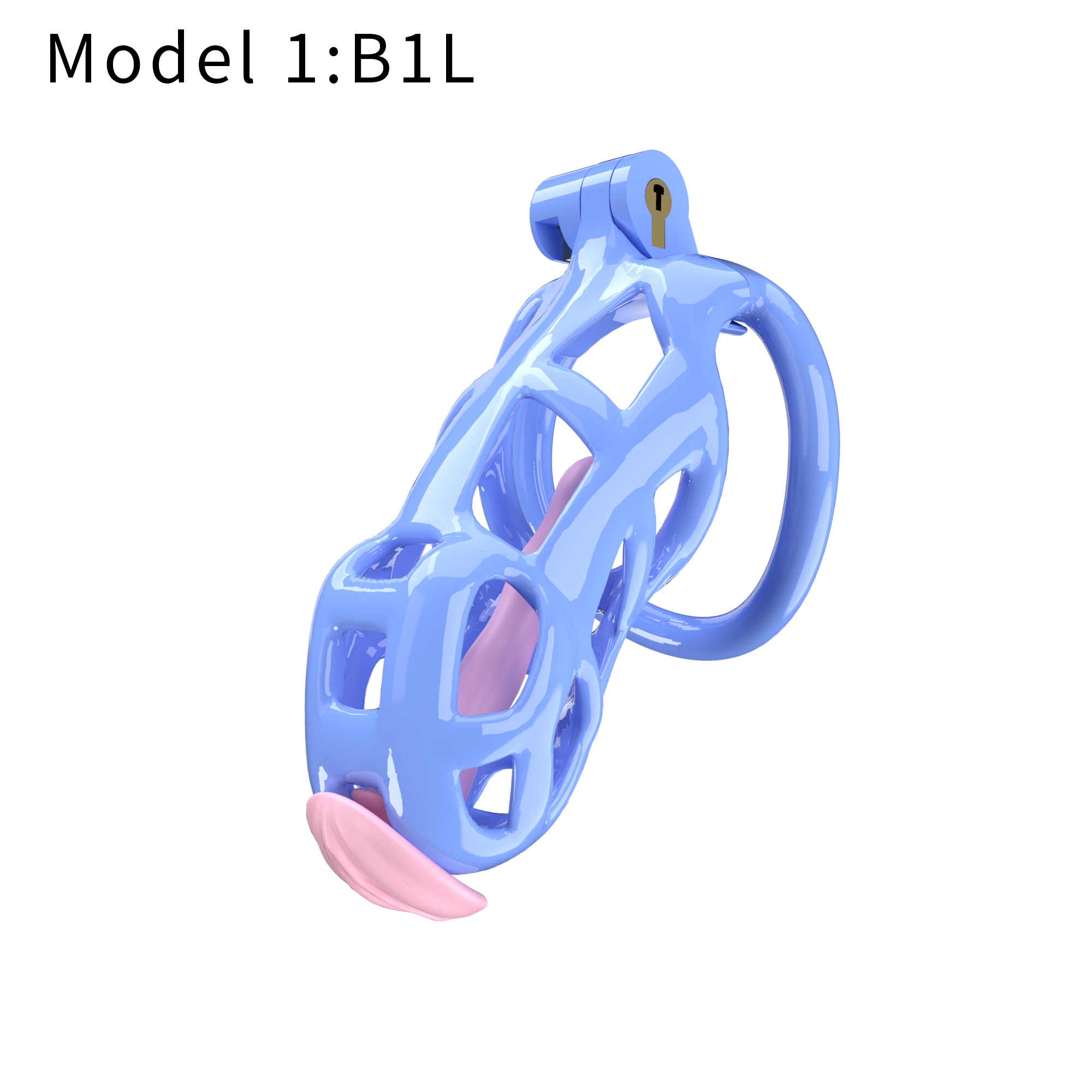 Blue ABS Cobra Chastity Cage – Male Chastity Device (5 Sizes)