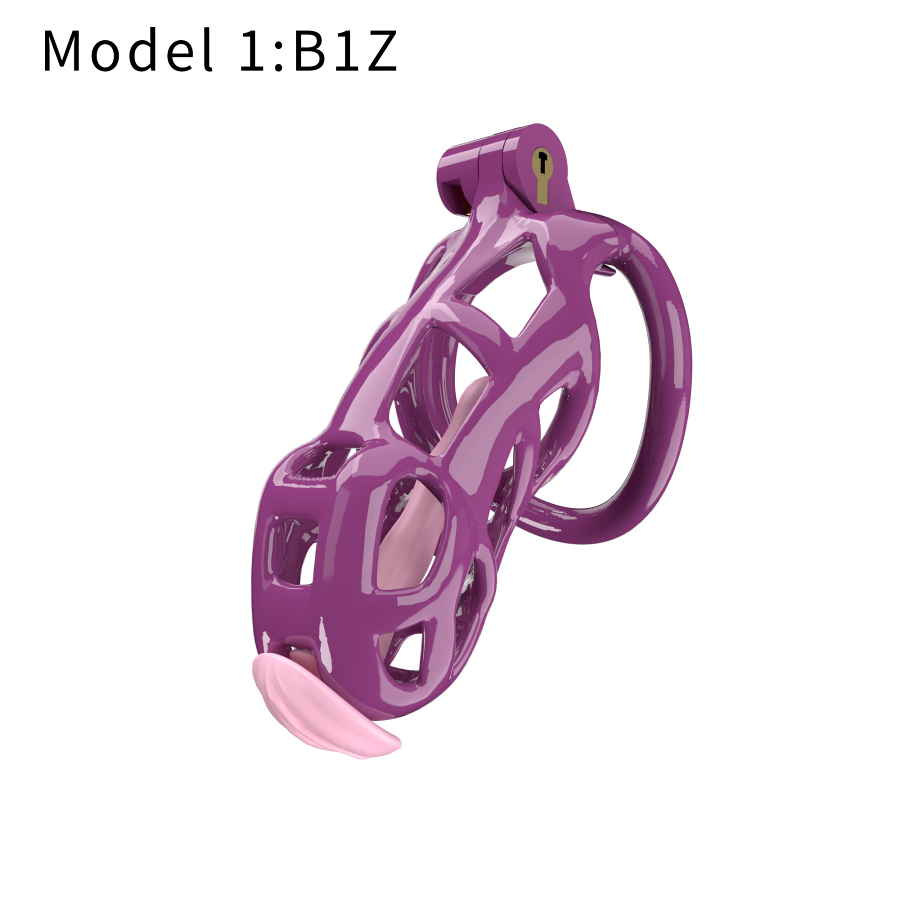 Purple ABS Cobra Chastity Cage – Male Chastity Device (5 Sizes)