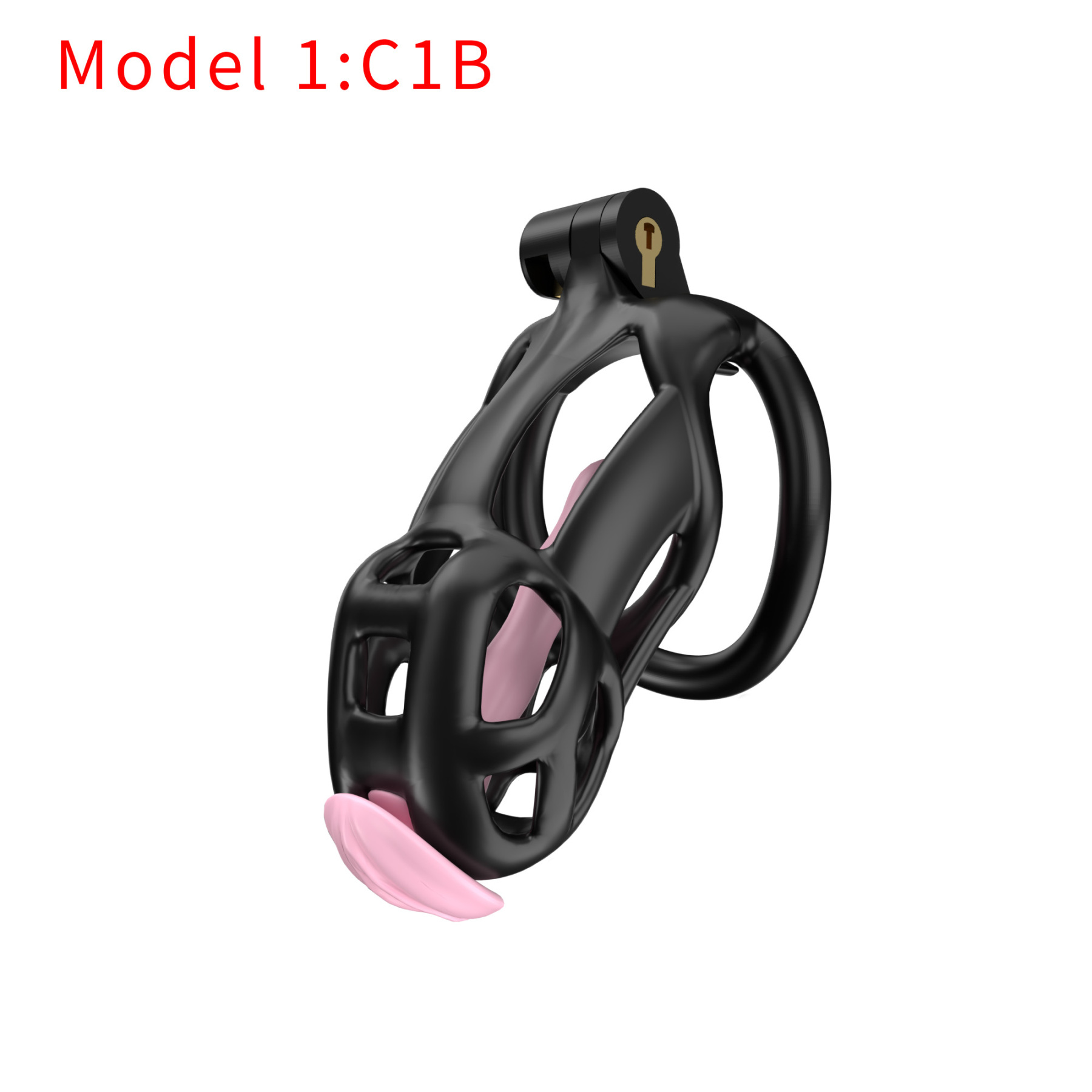 Black ABS Cobra Chastity Cage  (5 Sizes)
