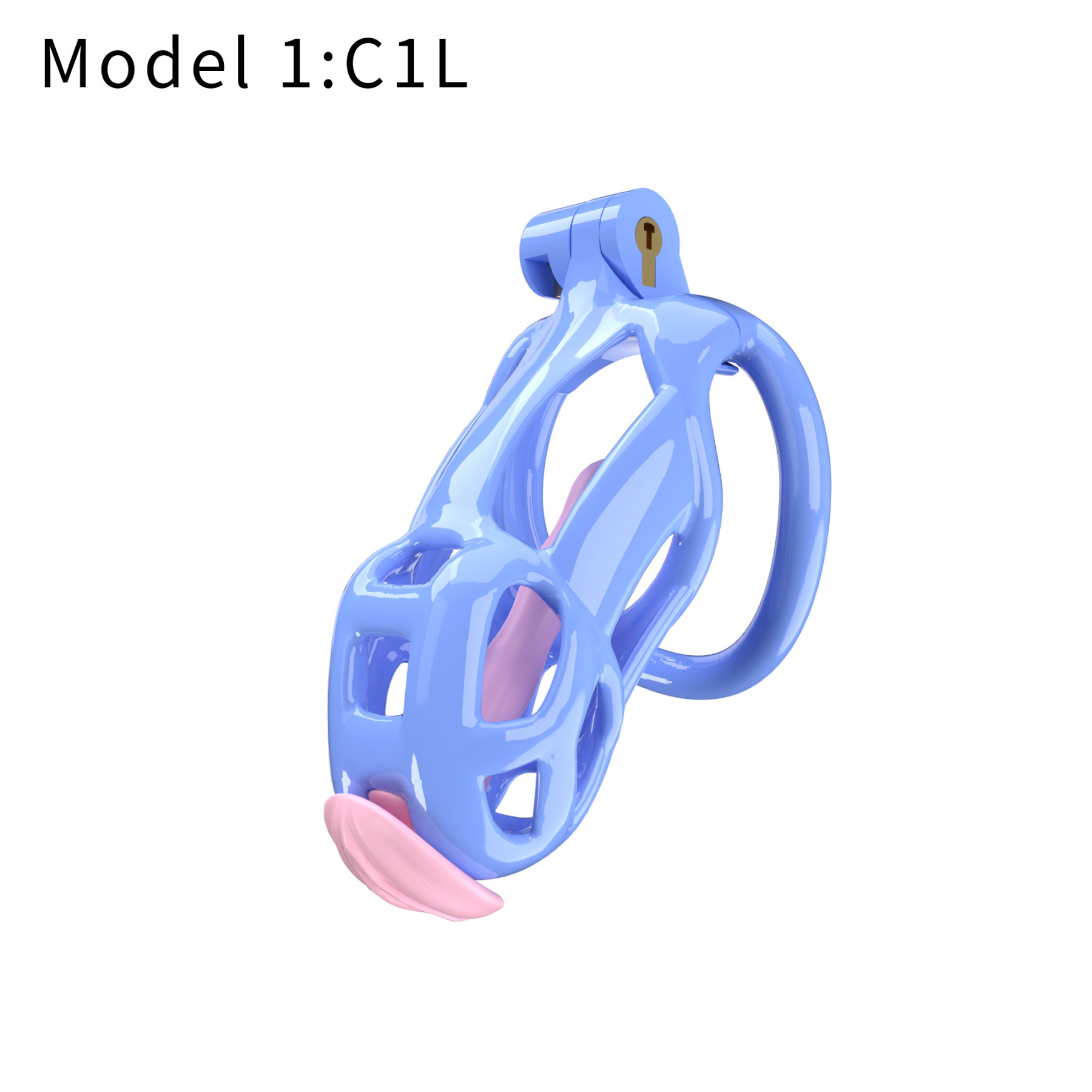 Blue ABS Cobra Chastity Cage – Male Chastity Device (5 Sizes)