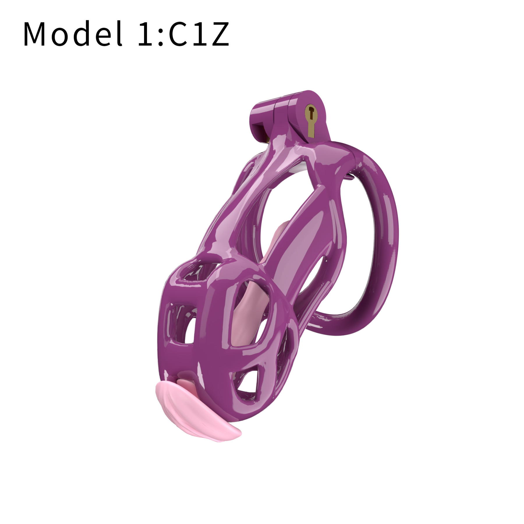 Purple ABS Cobra Chastity Cage – Male Chastity Device (5 Sizes)