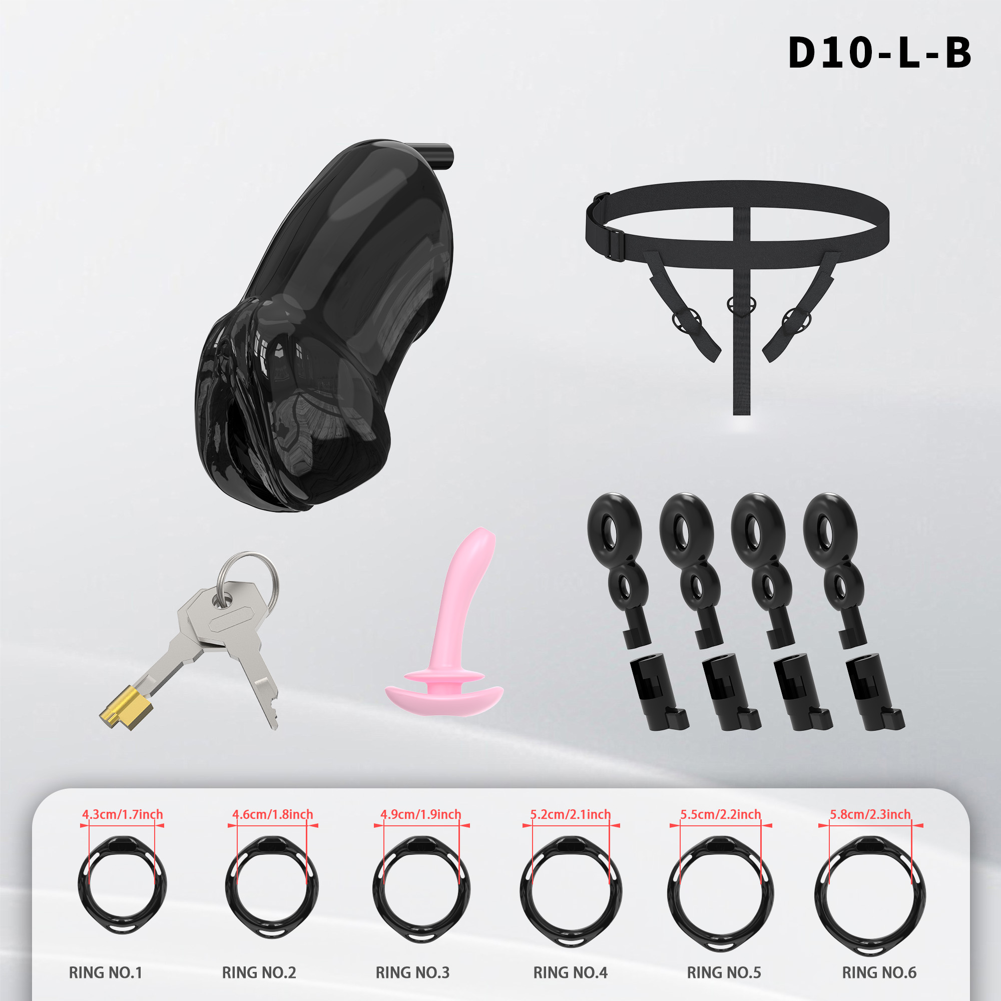 Adjustable Silicone Male Chastity Cage