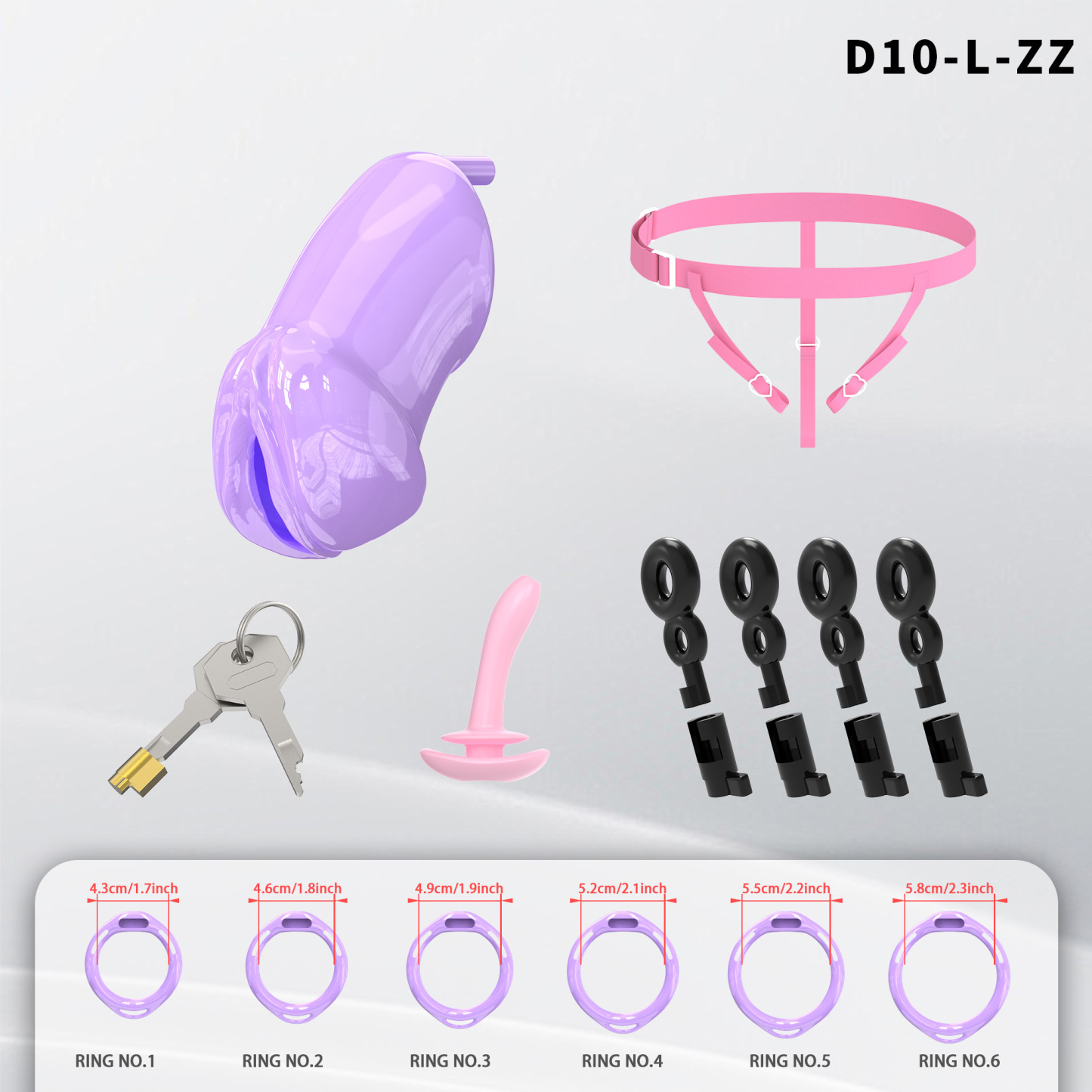 Adjustable Silicone Male Chastity Cage