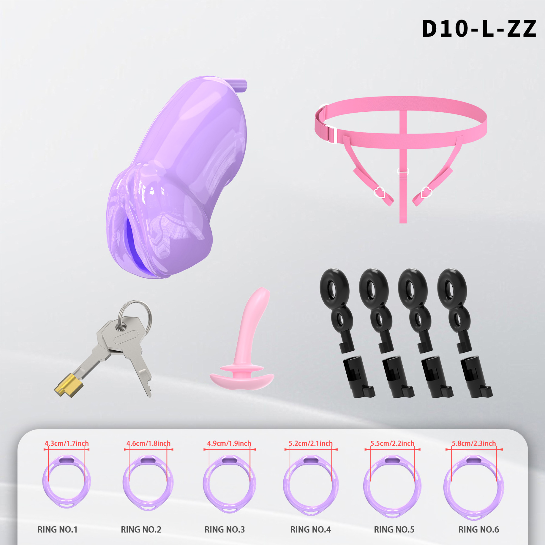 Adjustable Silicone Male Chastity Cage